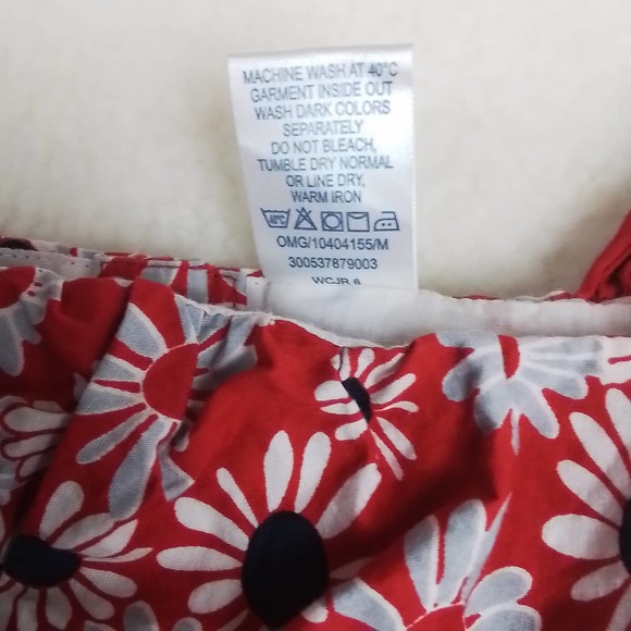Westside Girl's Sun Dress Size 5-6 in Red, White, Blue w/ Floral Print - Picture 9 of 10